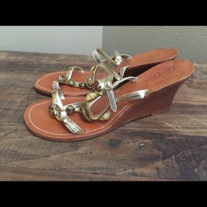 Il Sandalo of Capri wood wedge size 42